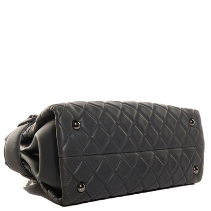 Chanel Lambskin Quilted Small Coco Loop Tote Grey 4 of 7