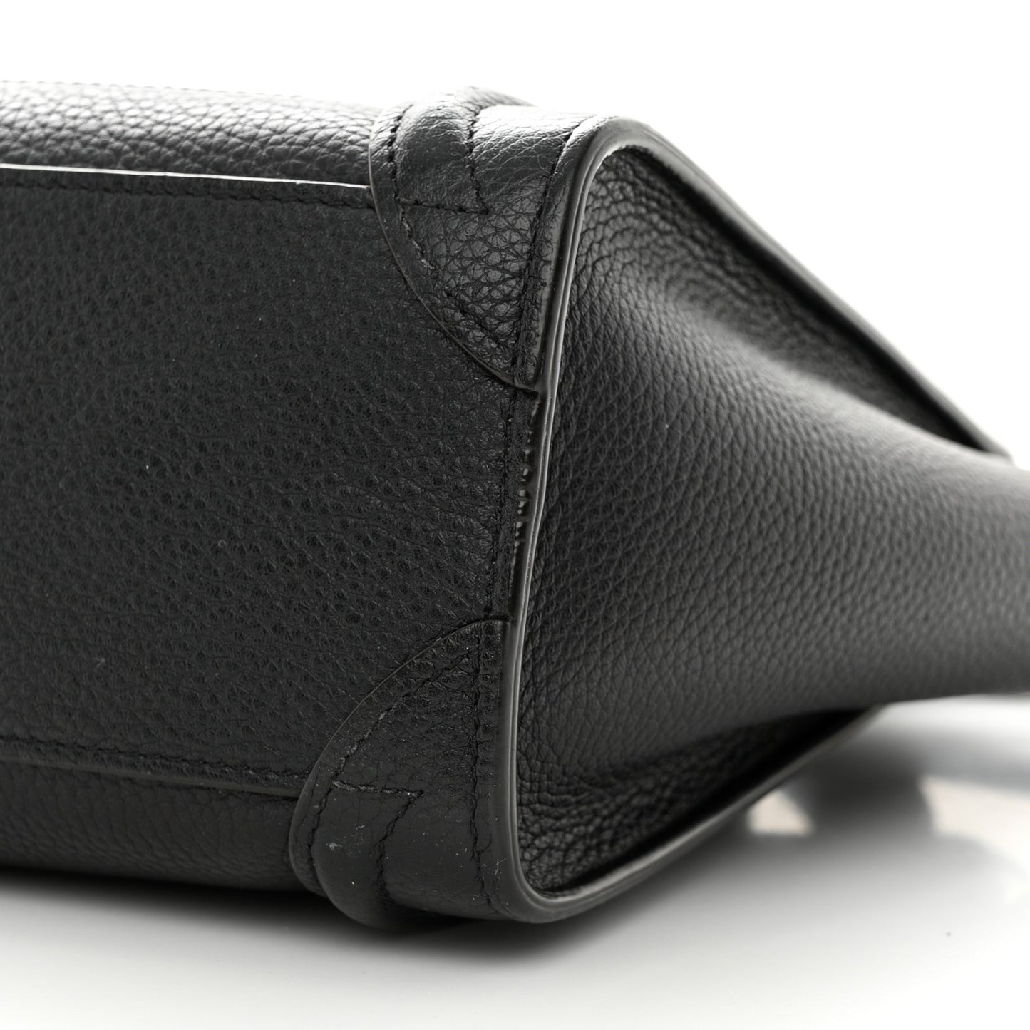 Drummed Calfskin Nano Luggage Black