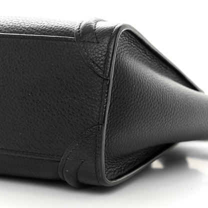 Celine Drummed Calfskin Nano Luggage Black 10 of 17