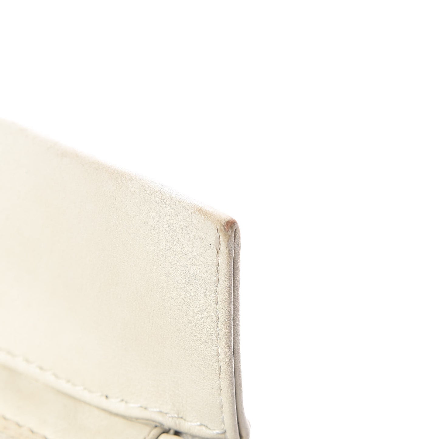 Lambskin Vertical Quilted Lax East West Shoulder Bag Ivory