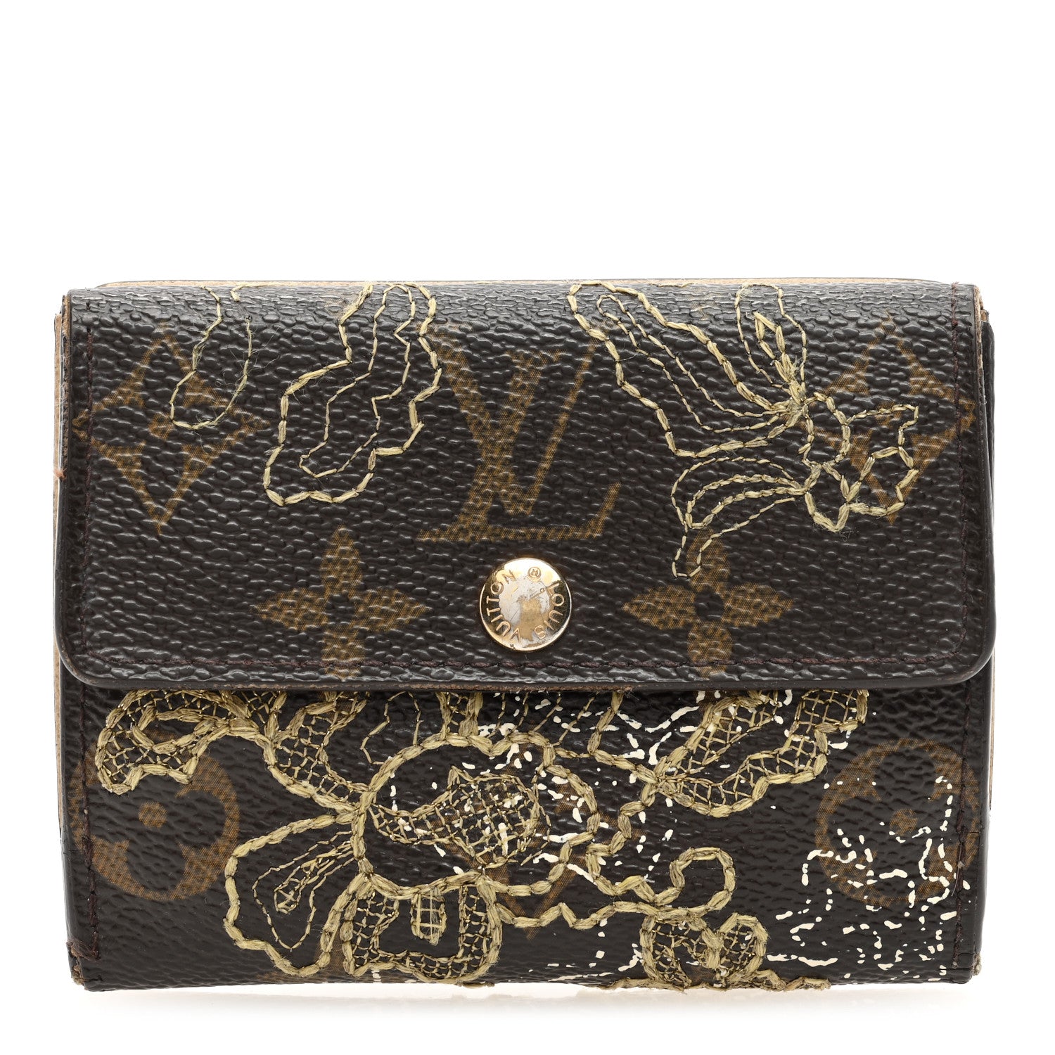 Louis Vuitton Monogram Dentelle Ludlow Wallet Gold 1 of 10