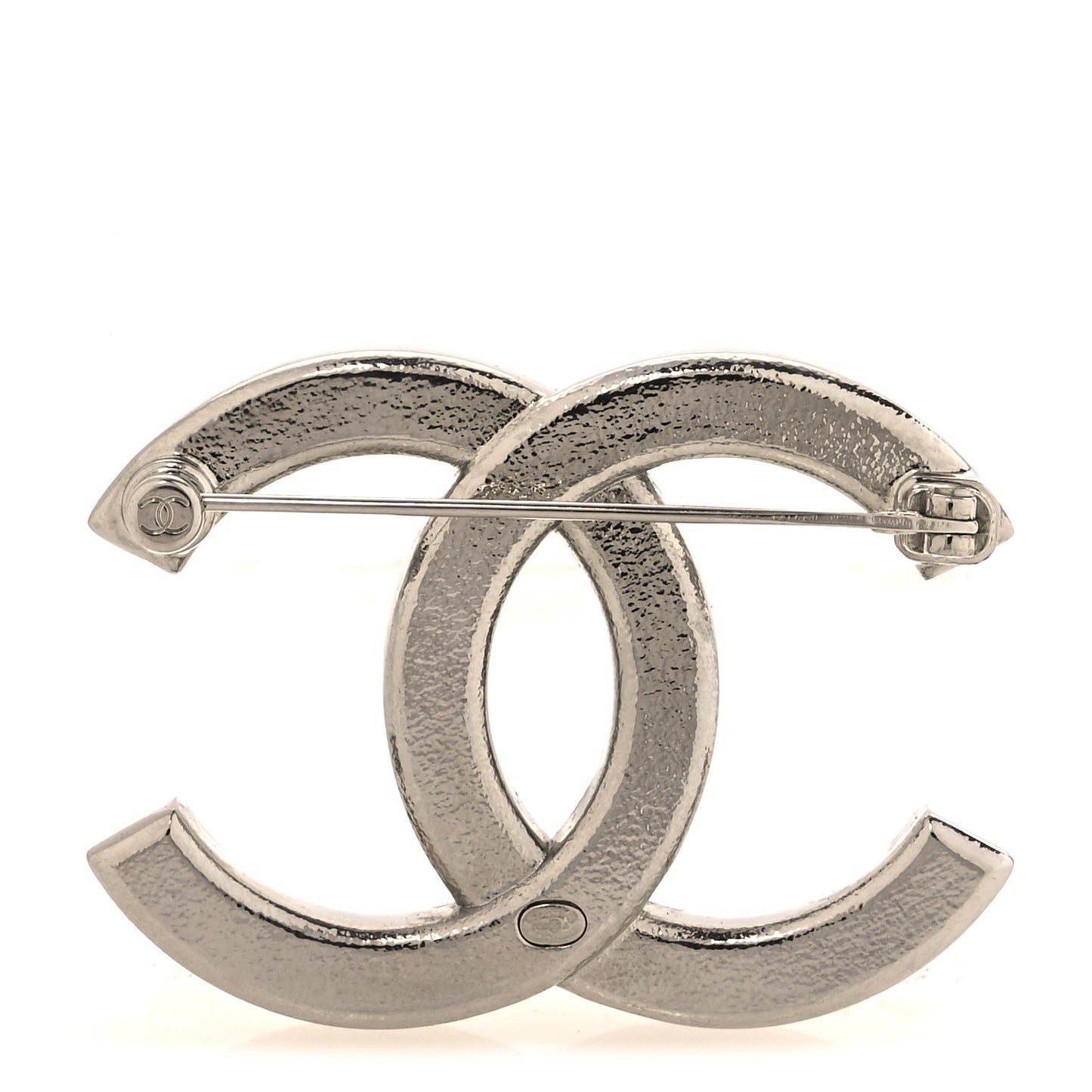Twisted CC Brooch Silver Gold