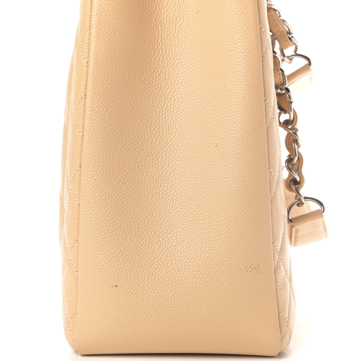 Caviar Quilted Grand Shopping Tote GST Beige