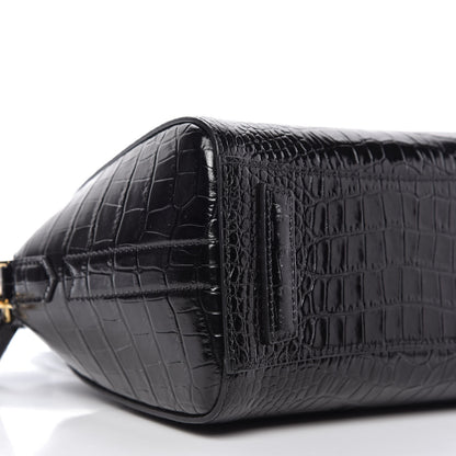 Givenchy Calfskin Crocodile Embossed Mini Antigona Black 6 of 9