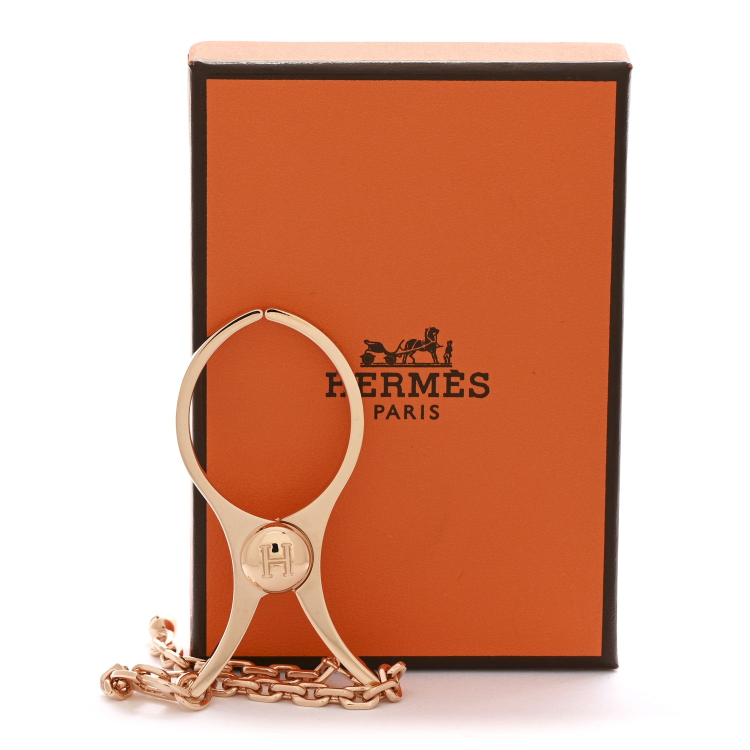 Hermes Permabrass Filou Glove Clip Rose Gold 5 of 5
