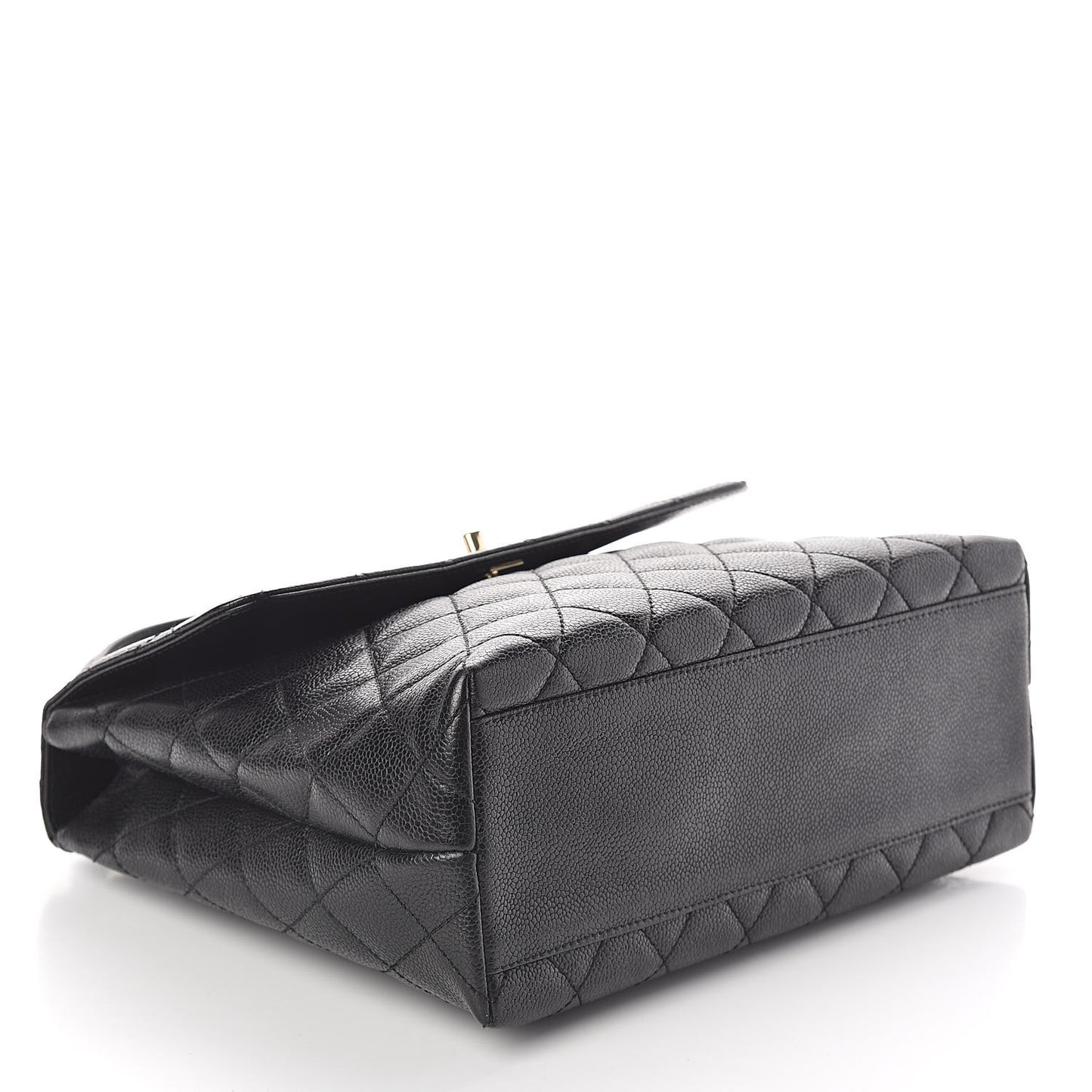 Caviar Quilted Jumbo Kelly Flap Black