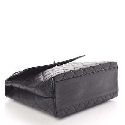 Chanel Caviar Quilted Jumbo Kelly Flap Black 4 of 10