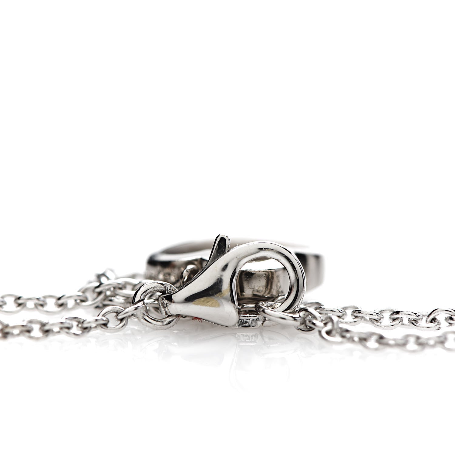 Van Cleef & Arpels 18K White Gold Gray Mother of Pearl Pure Alhambra Pendant Necklace 4 of 6