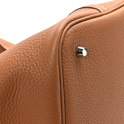 Hermes Taurillon Clemence Picotin Lock 22 MM Gold 11 of 12
