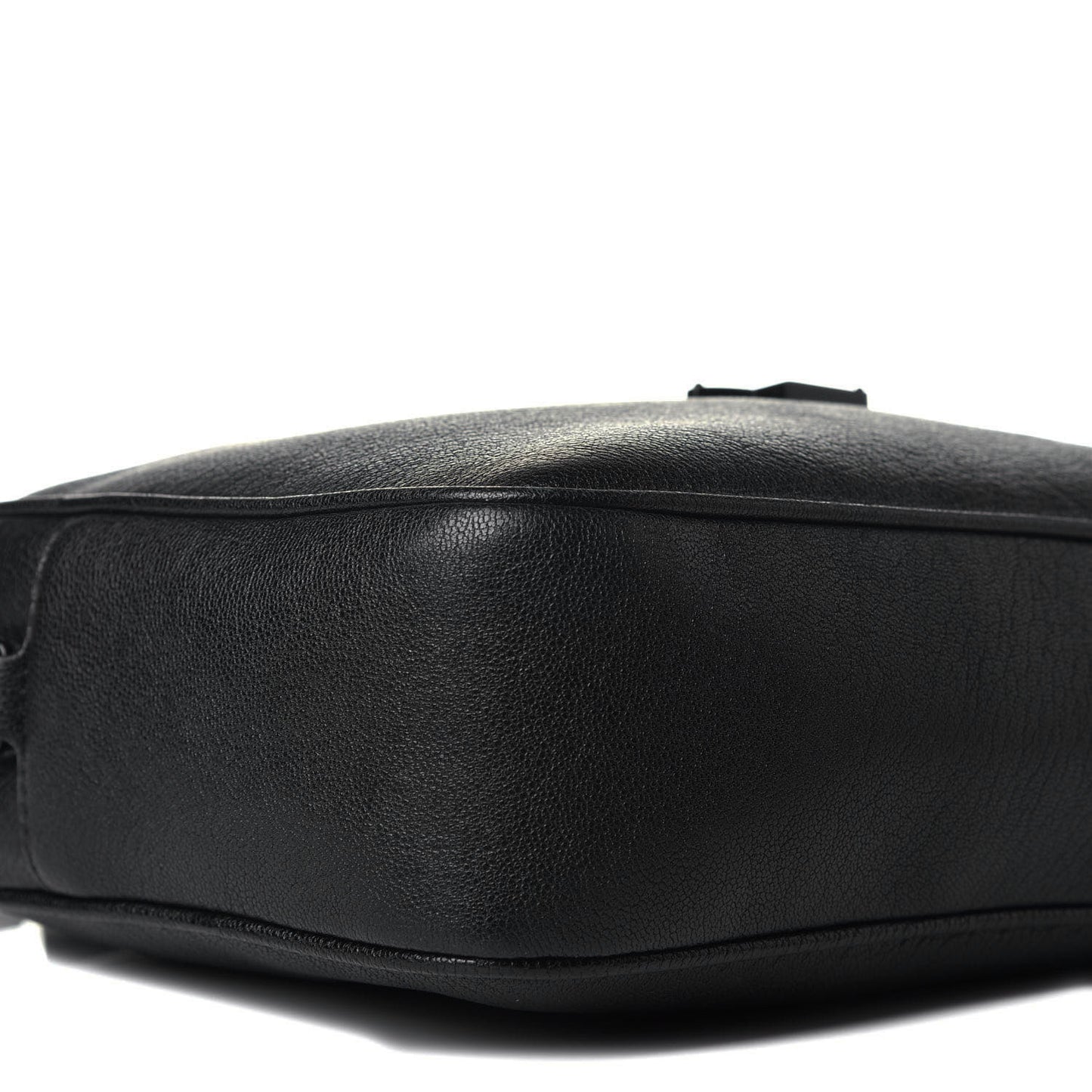 Grained Lambskin Monogram Lou Camera Bag Black
