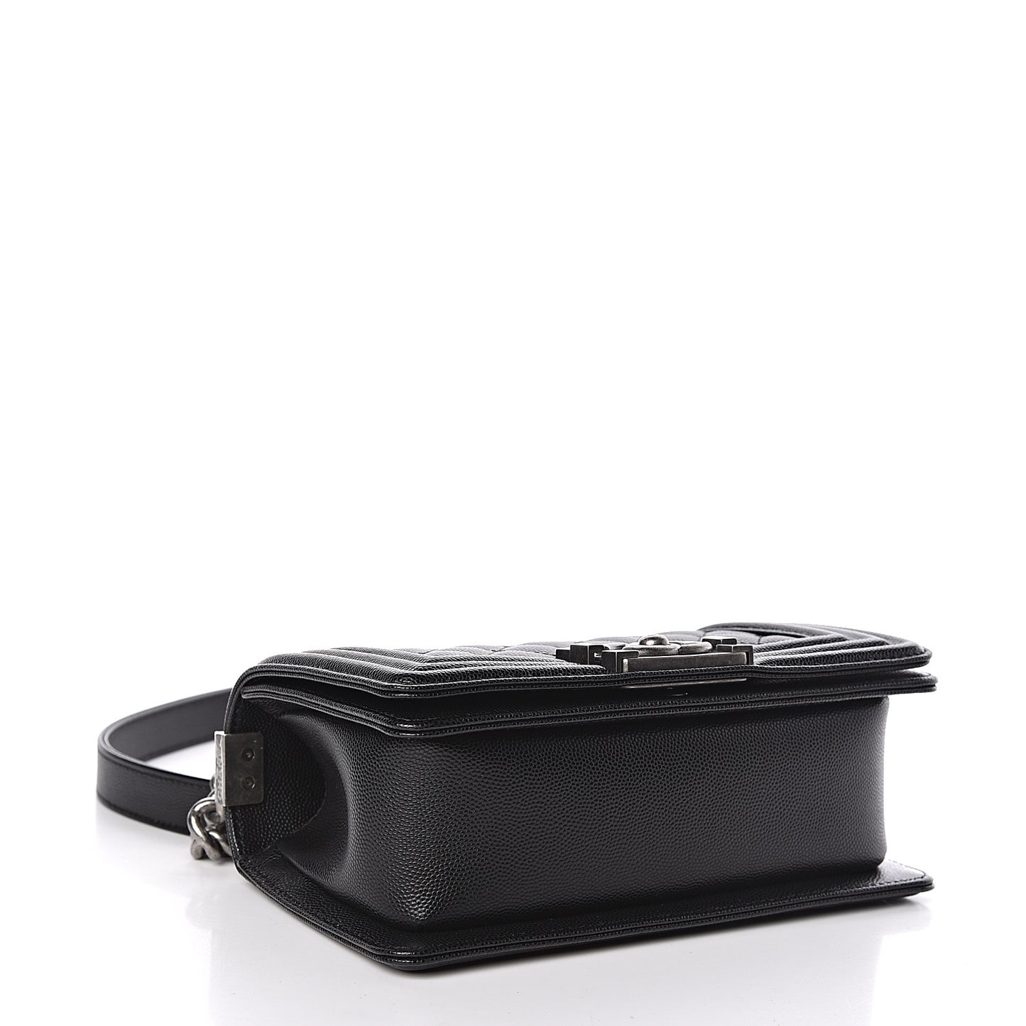 Caviar Quilted Small Boy Flap Black