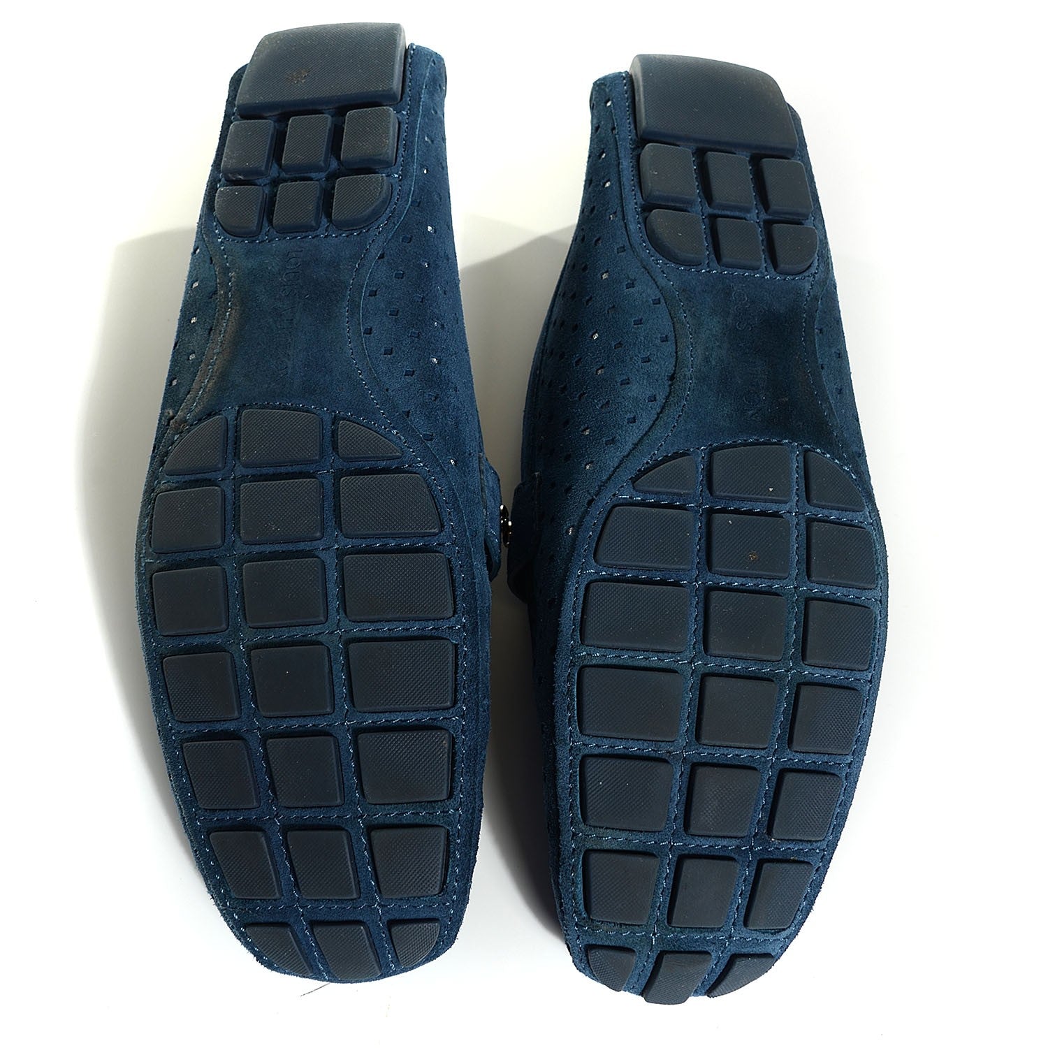 Louis Vuitton Perforated Suede Monte Carlo Mens Loafers Marine 12 5 of 9