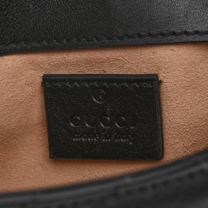 Gucci Calfskin Matelasse Super Mini GG Marmont Shoulder Bag Black 6 of 11