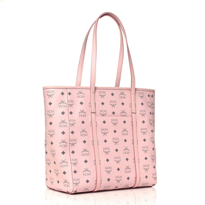 MCM Visetos Toni Shopper Tote Powder Pink 3 of 11