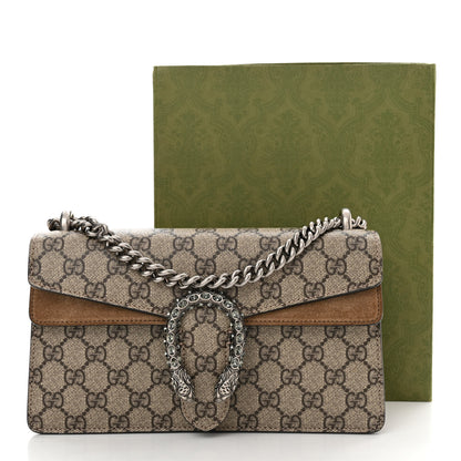 Gucci GG Supreme Monogram Suede Crystal Small Dionysus Shoulder Bag Beige Ebony Taupe 13 of 13