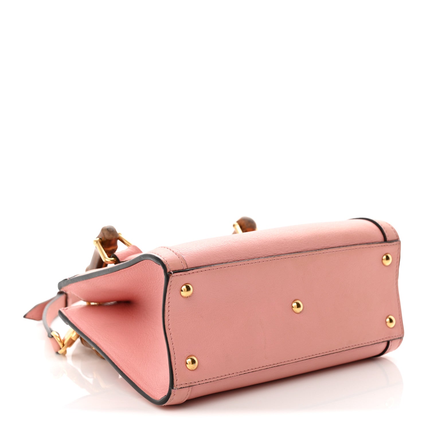 Gucci Wonka Grain Calfskin Mini Diana Tote Bag Wild Rose Fuxia Fluo 4 of 11