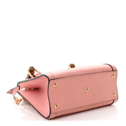 Gucci Wonka Grain Calfskin Mini Diana Tote Bag Wild Rose Fuxia Fluo 4 of 11