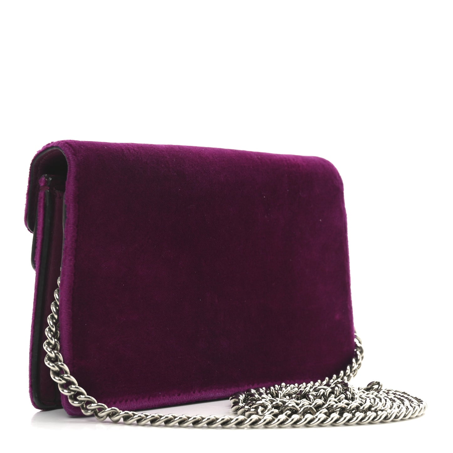 Velvet Super Mini Dionysus Shoulder Bag Fuchsia Violet Cyclamen
