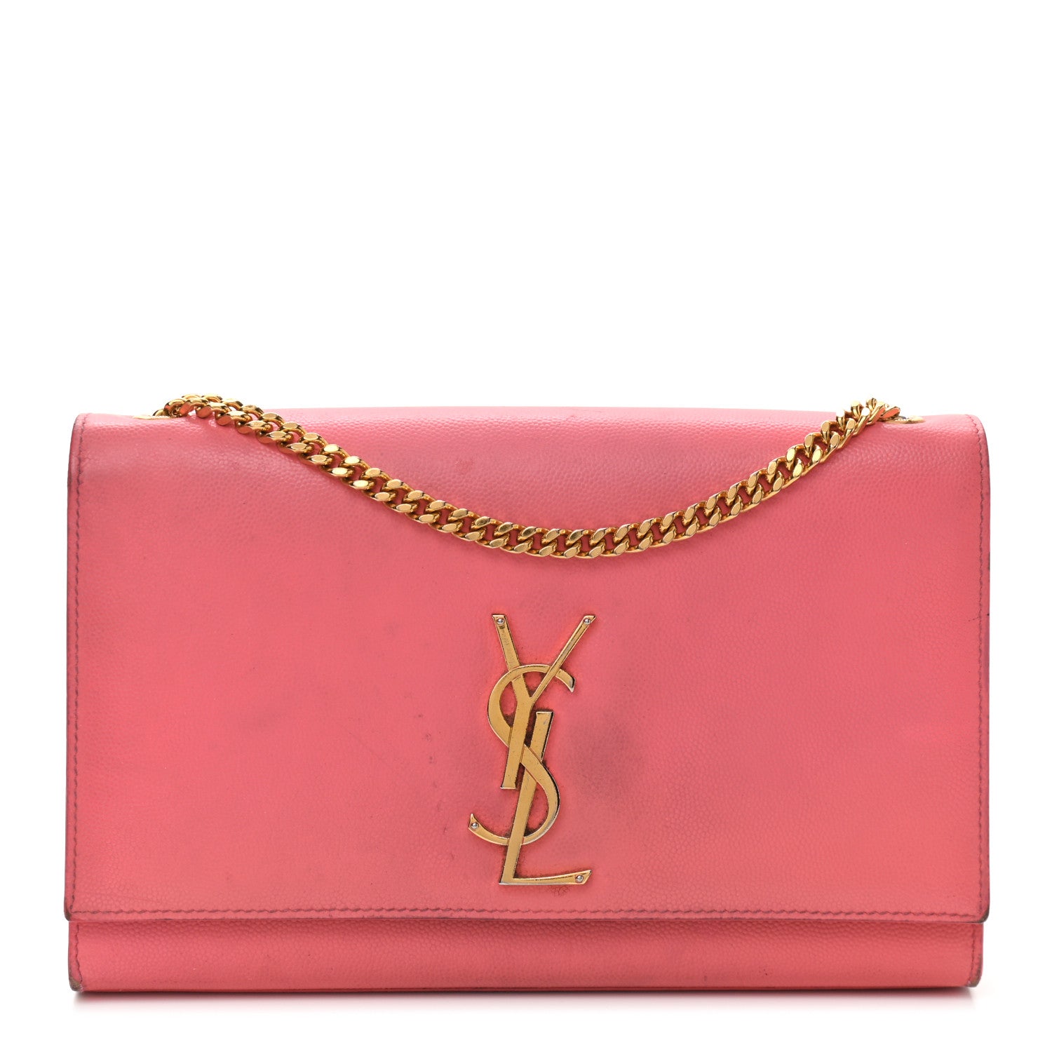 Saint Laurent Grain De Poudre Medium Classic Monogram Kate Satchel Rose Clair 1 of 9