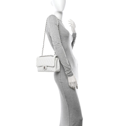Chanel Caviar Quilted Medium Double Flap White 2 of 15