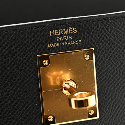 Hermes Epsom Kelly Sellier 28 Black 6 of 13