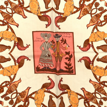Hermes Cashmere Silk Early America Scarf 90 2 of 4