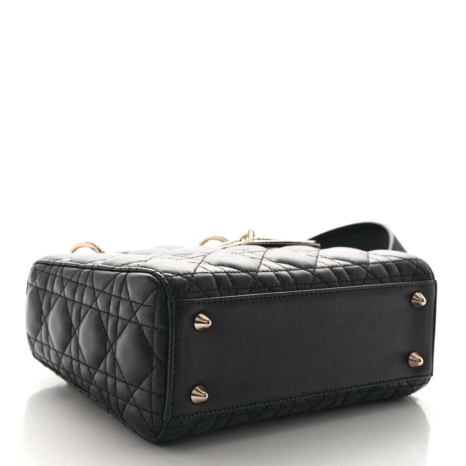 Christian Dior CHRISTIAN DIOR Lambskin Cannage Small My ABCDior Lady Dior Black 3 of 8