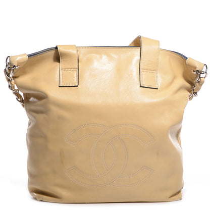 Chanel Lambskin North South Edgy Tote Beige 1 of 7