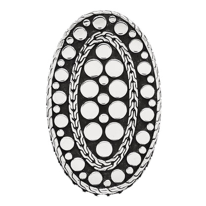 John Hardy Sterling Silver Dot Oval Ring 54 7 1 of 6