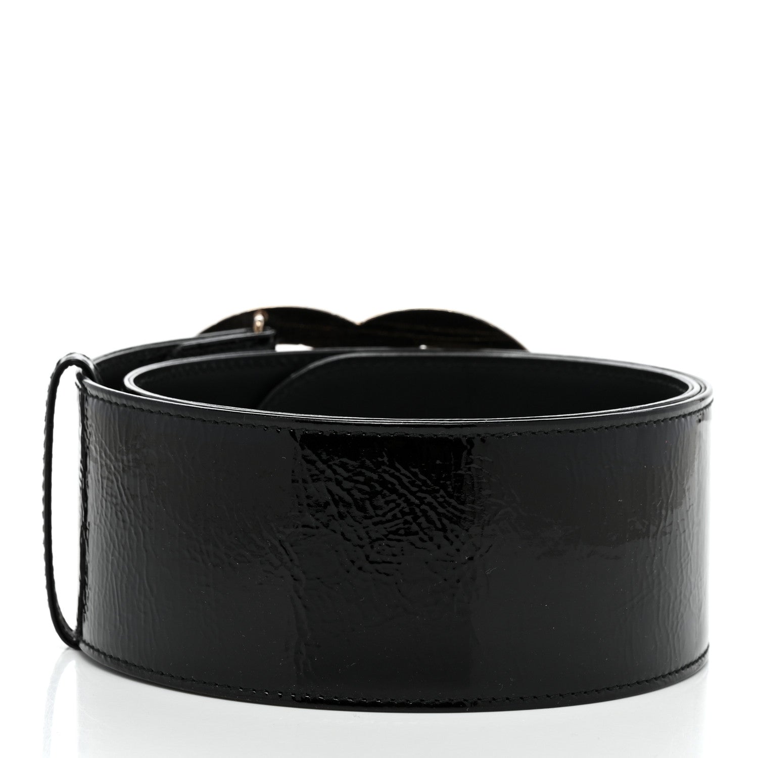 Chanel Patent CC Wide Belt 90 36 Black 2 of 5
