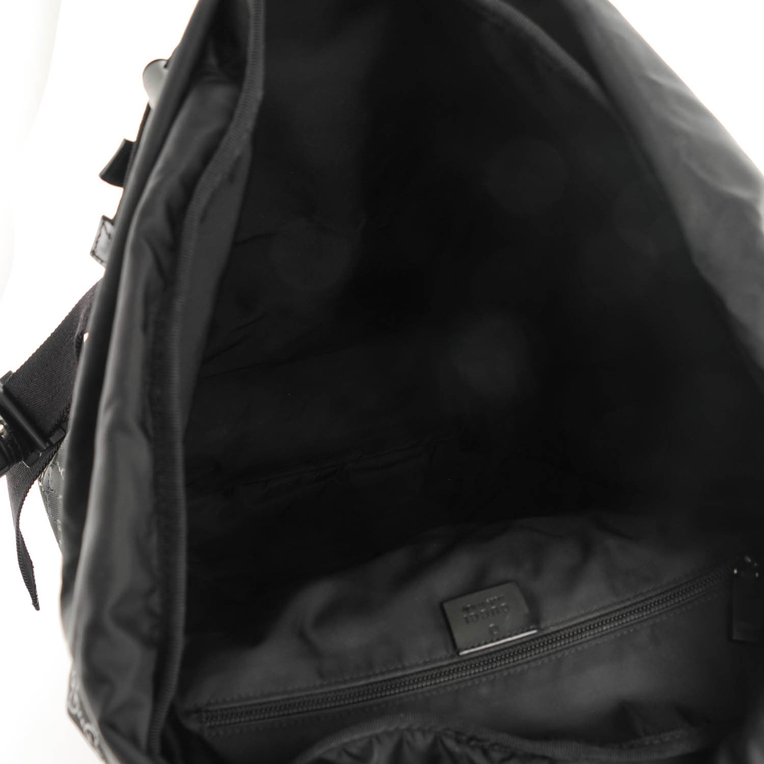 Gucci Imprime Monogram Interlocking G Double Buckle Backpack Black 5 of 7