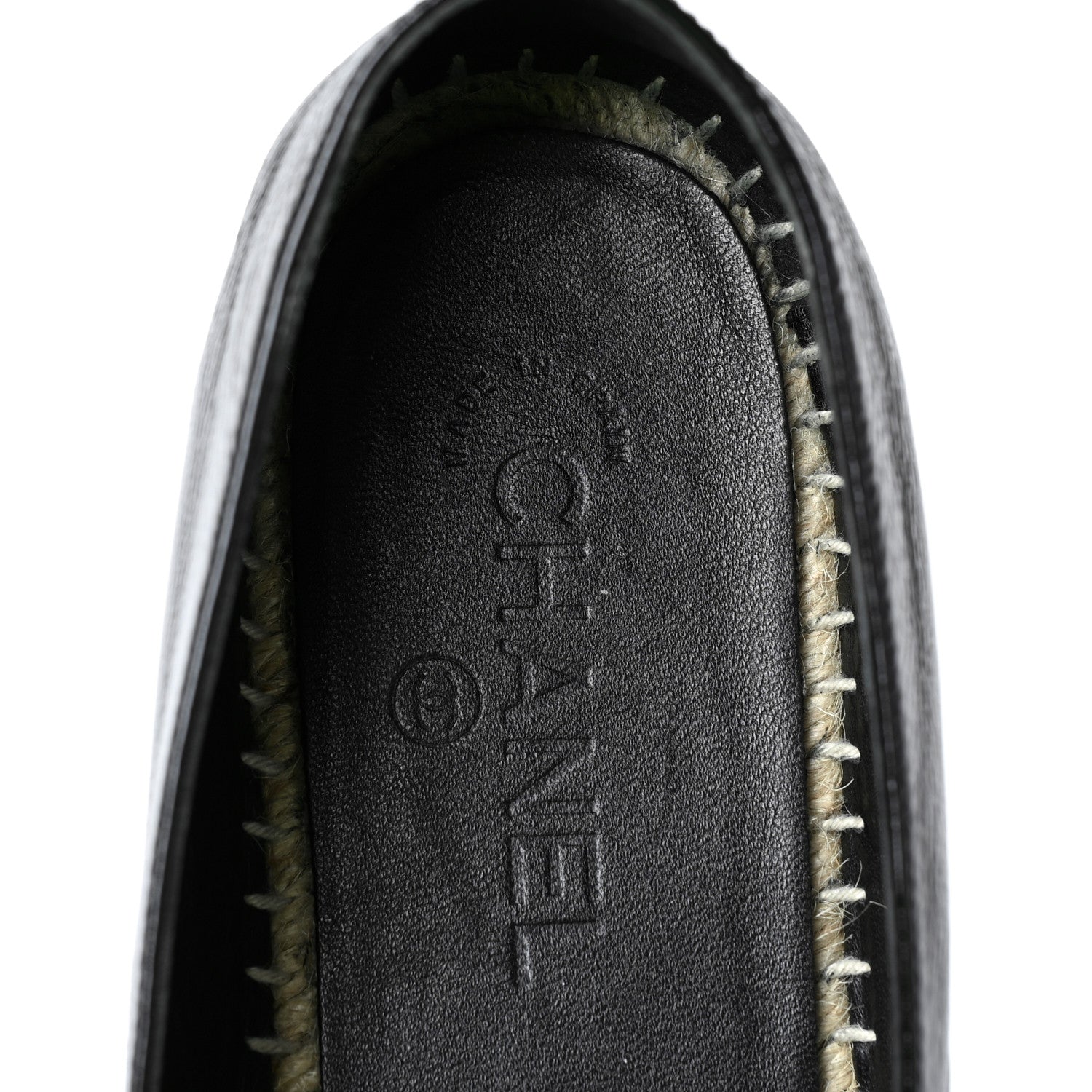 Chanel Patent Calfskin Crystal CC Espadrilles 41 Black 7 of 8