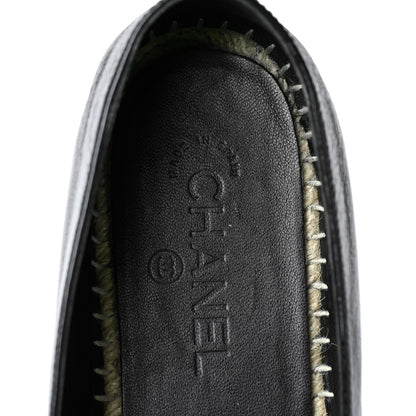 Chanel Patent Calfskin Crystal CC Espadrilles 41 Black 7 of 8