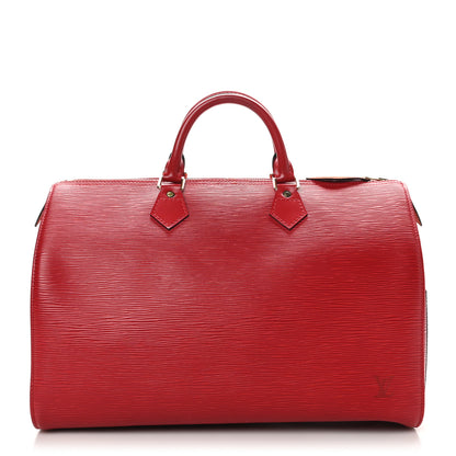 Louis Vuitton Epi Speedy 35 Castillan Red 1 of 11