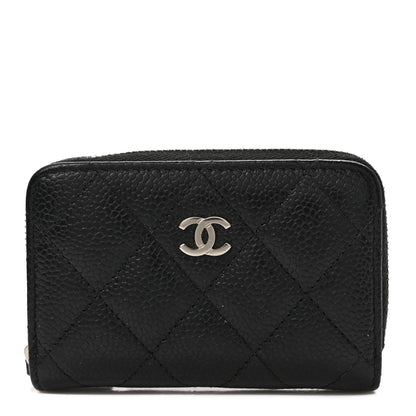 Chanel Caviar Quilted Zip Coin Purse Black 1 of 7
