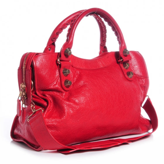 Agneau Giant 21 Rose Gold Hardware City Rouge Coquelicot