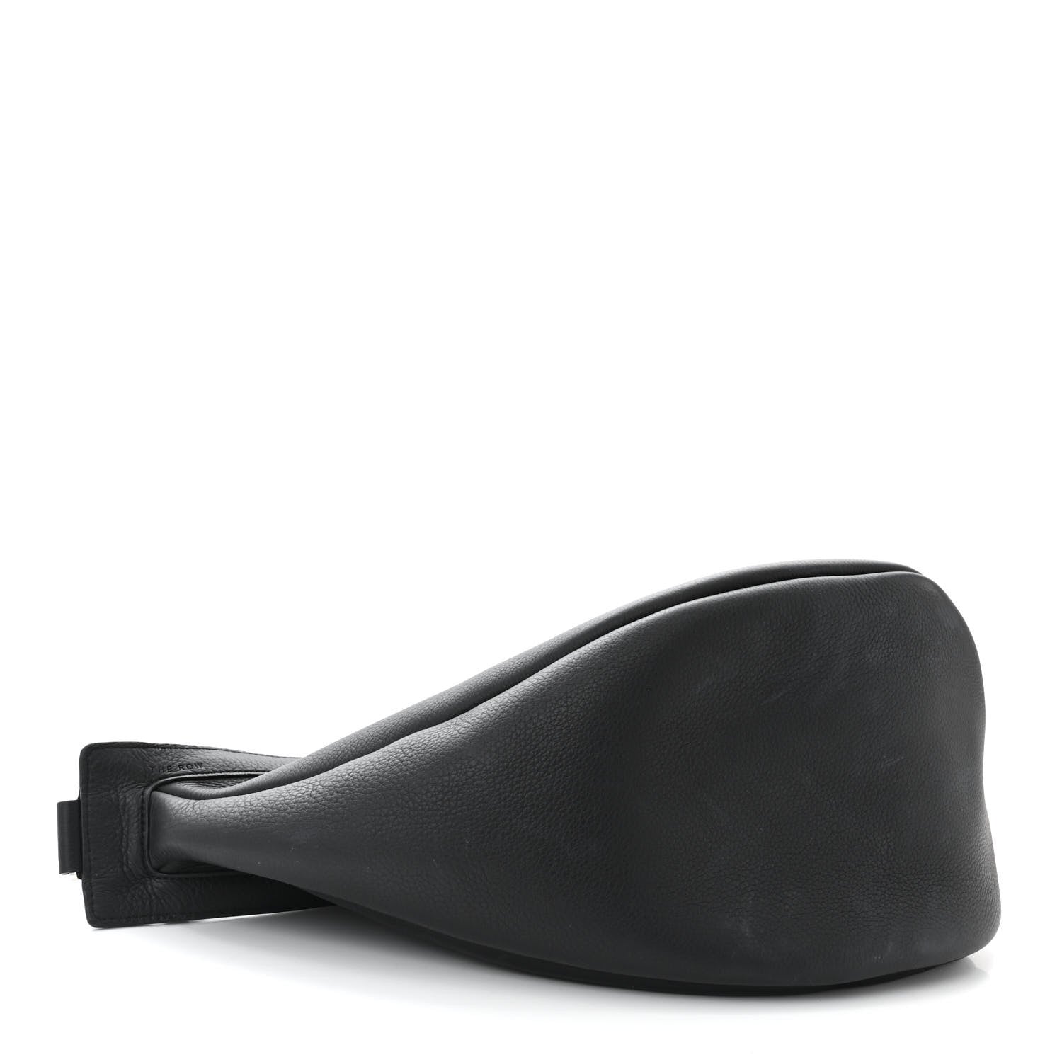 The Row Grained Calfskin Large Slouchy Banana Bag Black 4 of 9