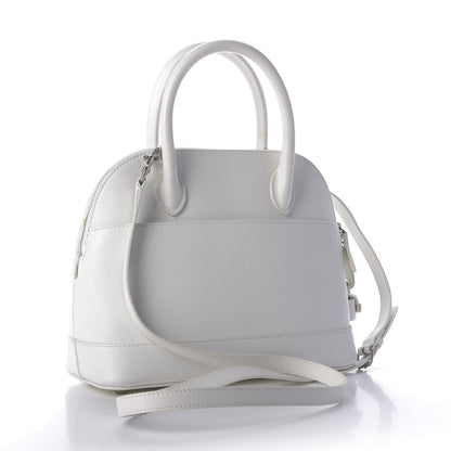 Balenciaga Signature Grained Calfskin Logo S Ville Top Handle Bag White Black 4 of 11
