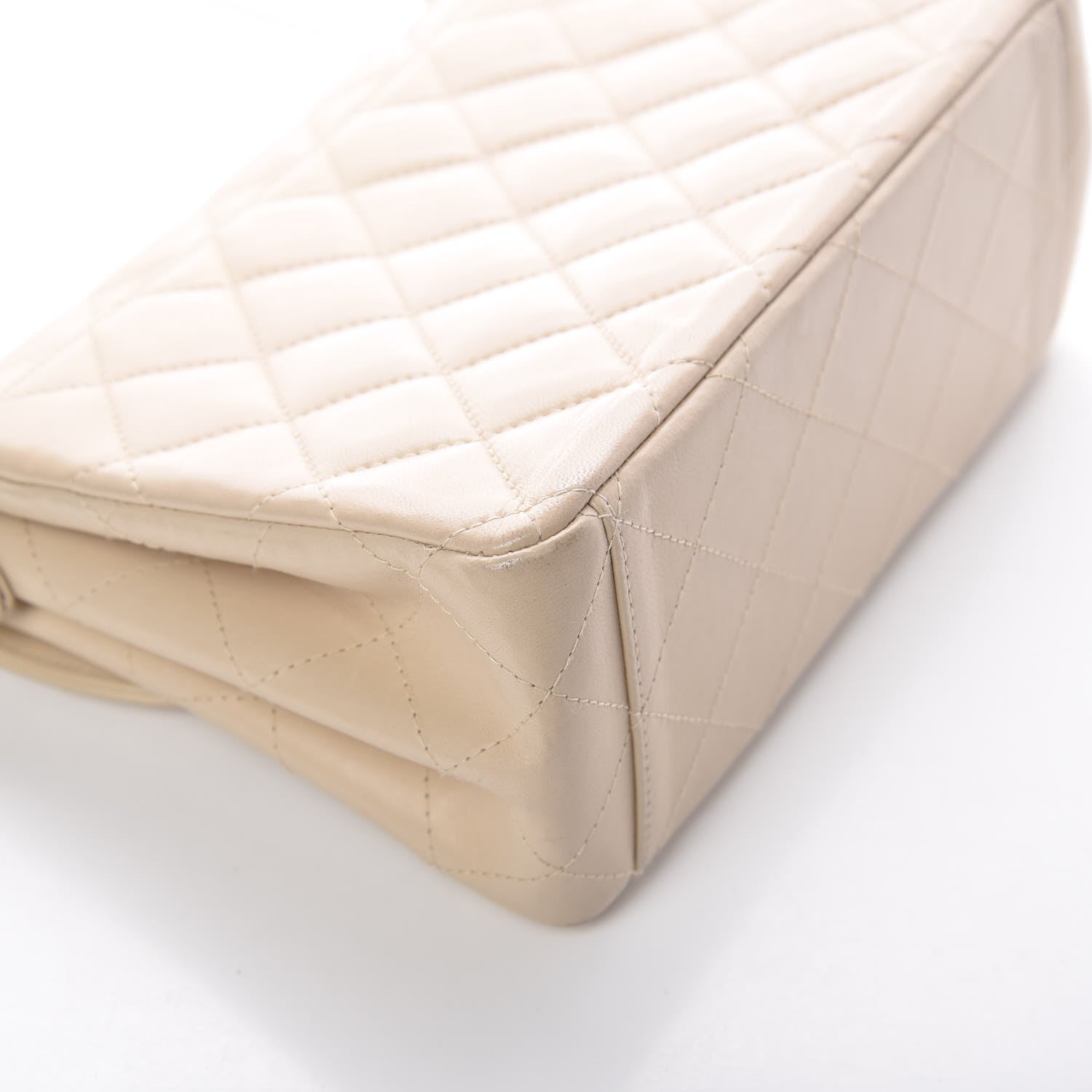 Chanel Lambskin Quilted Small Single Flap Beige Clair 13 of 15