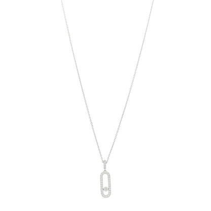 Messika 18K White Gold Diamond LM Move Uno Pave Pendant Necklace 1 of 6
