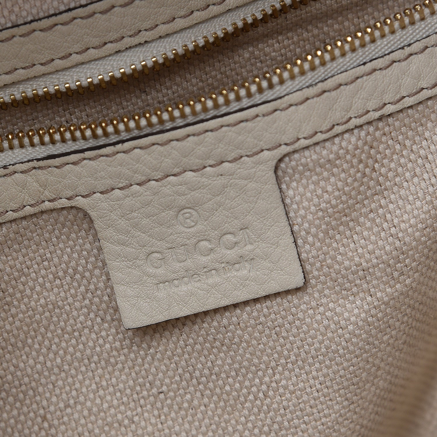 Gucci Pebbled Calfskin Medium Soho Shoulder Bag Off White 6 of 15