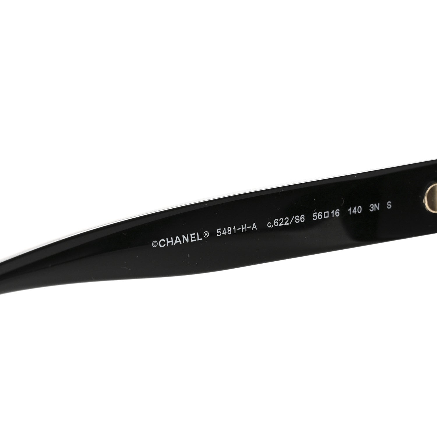 Chanel Acetate Pearl Cat Eye CC Sunglasses 5481-H-A Black 5 of 7