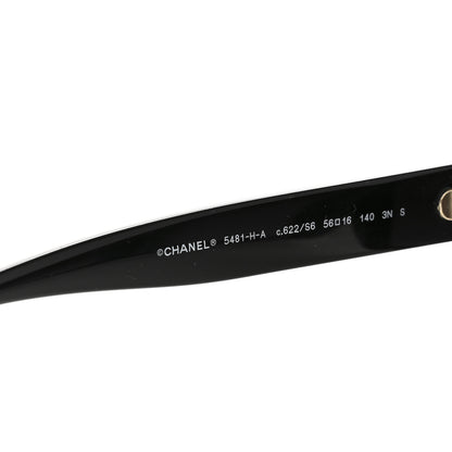 Chanel Acetate Pearl Cat Eye CC Sunglasses 5481-H-A Black 5 of 7