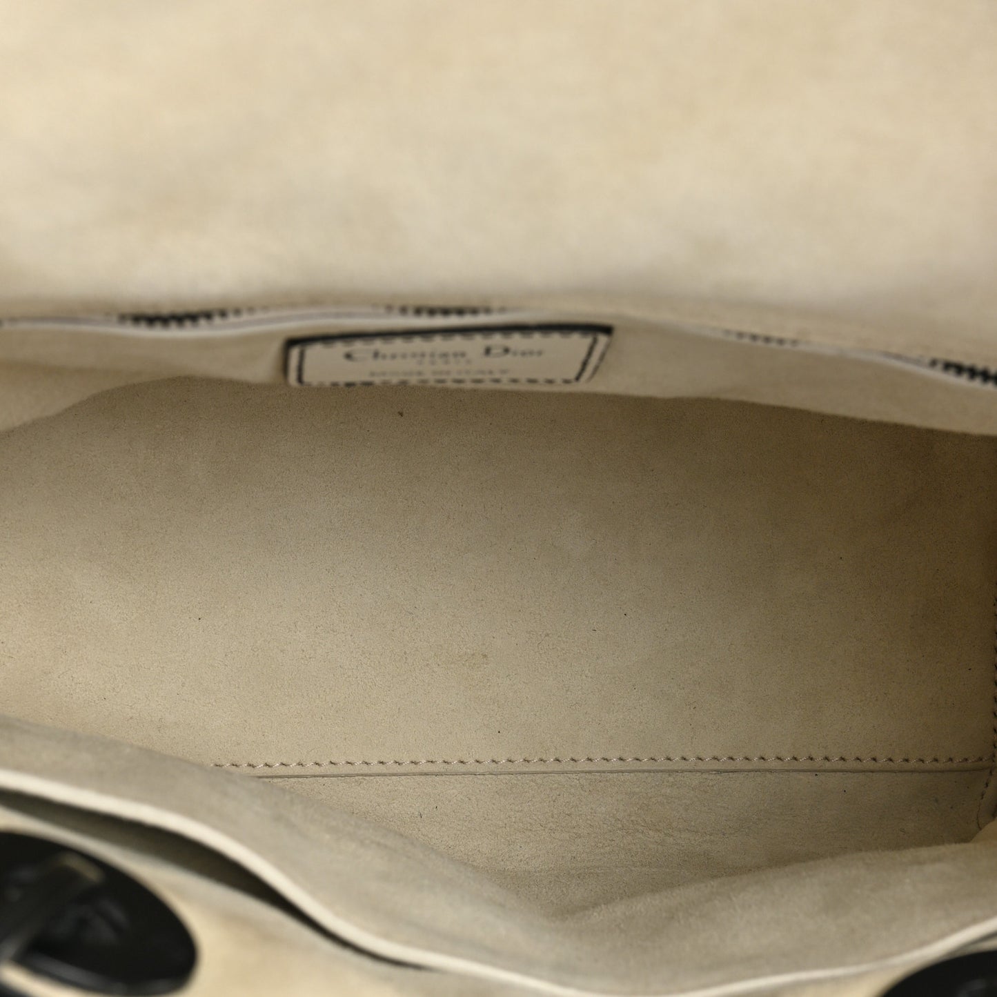 Lambskin Cannage Studded Medium Supple Lady Dior White Black