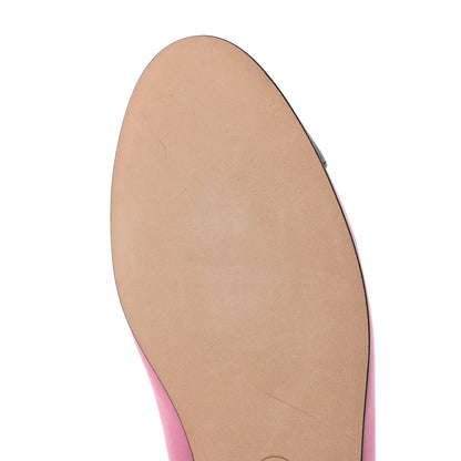 Chanel Laminated Crumpled Lambskin Cap Toe CC Ballerina Flats 39 Pink Black 10 of 10
