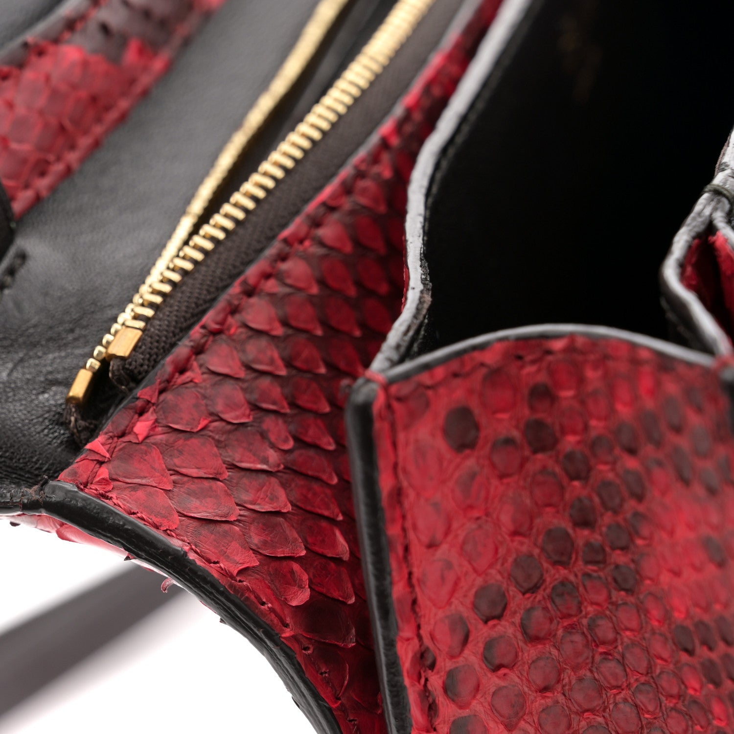 Celine Snakeskin Medium Classic Box Flap Red 12 of 12
