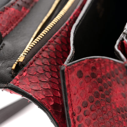Celine Snakeskin Medium Classic Box Flap Red 12 of 12