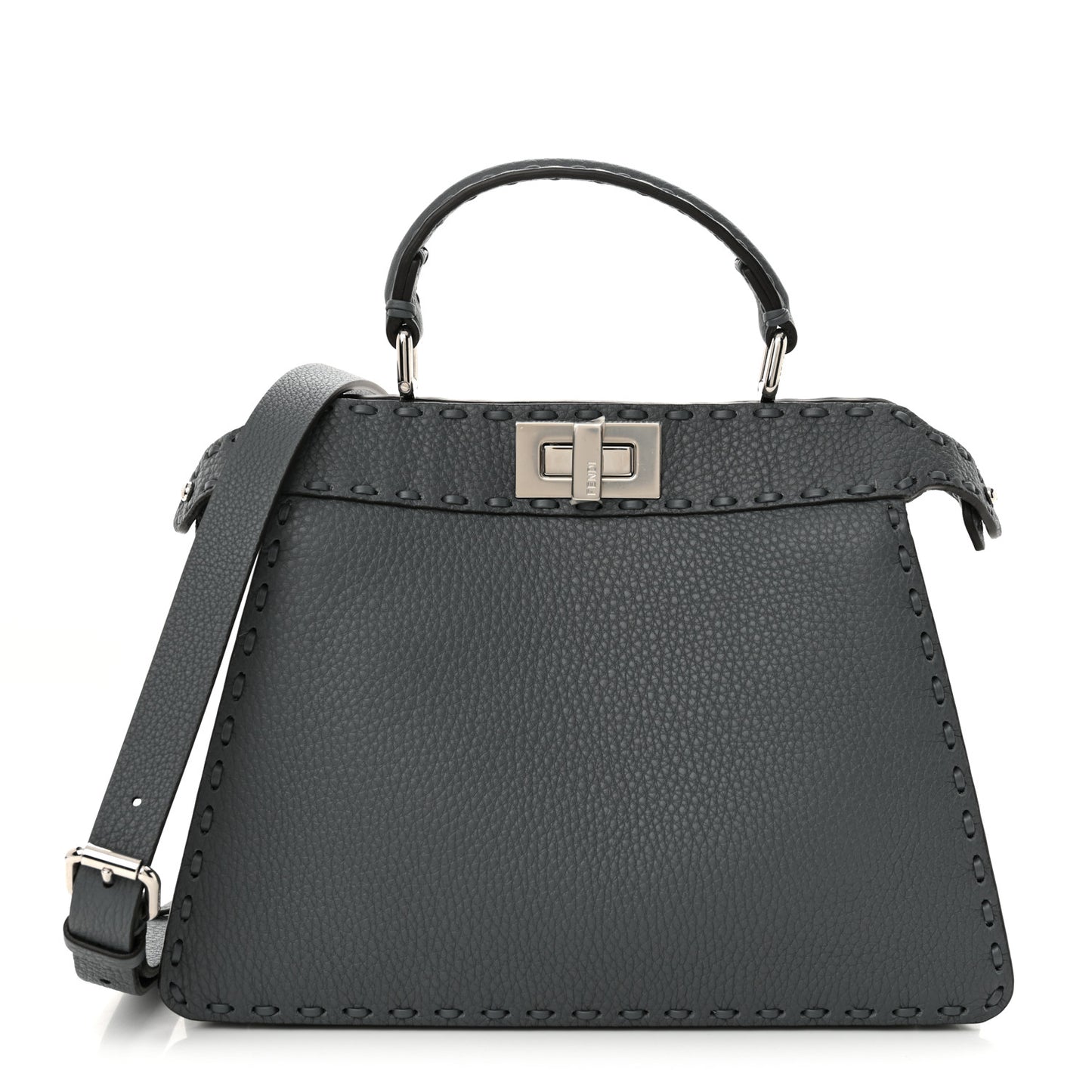 Cuoio Romano Selleria Chamois Small Peekaboo I SEE U Satchel Tempesta