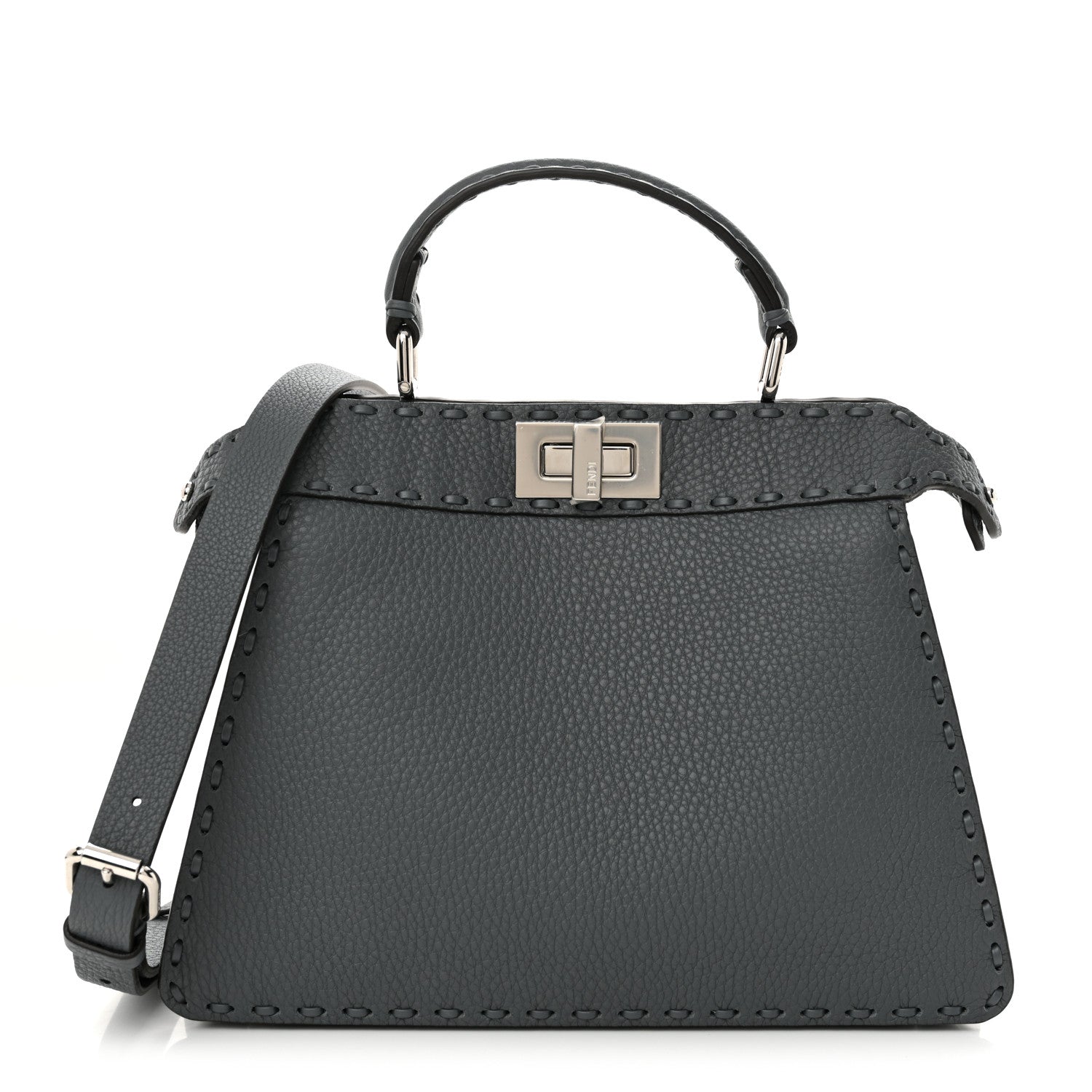 Fendi Cuoio Romano Selleria Chamois Small Peekaboo I SEE U Satchel Tempesta 1 of 10