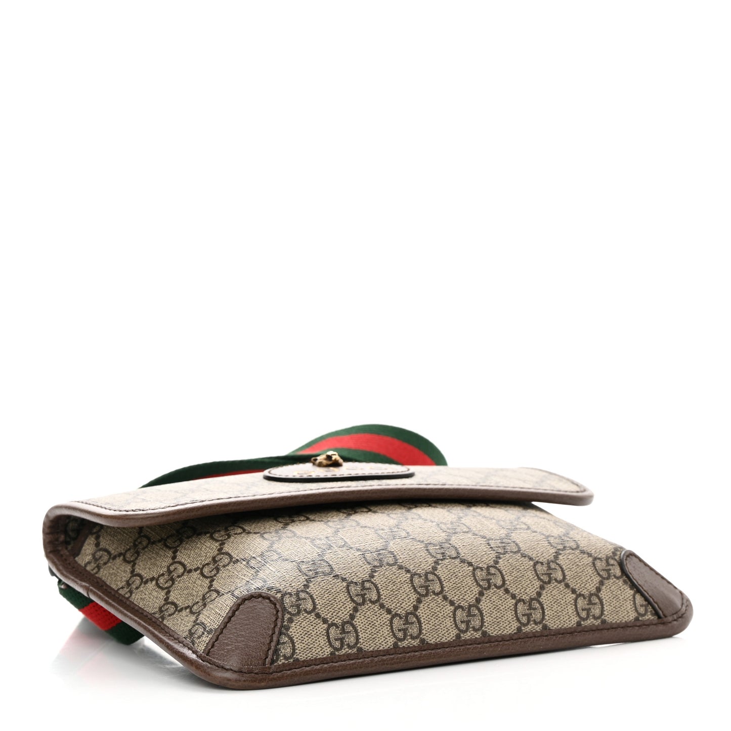 GG Supreme Monogram Neo Vintage Web Belt Bag Brown